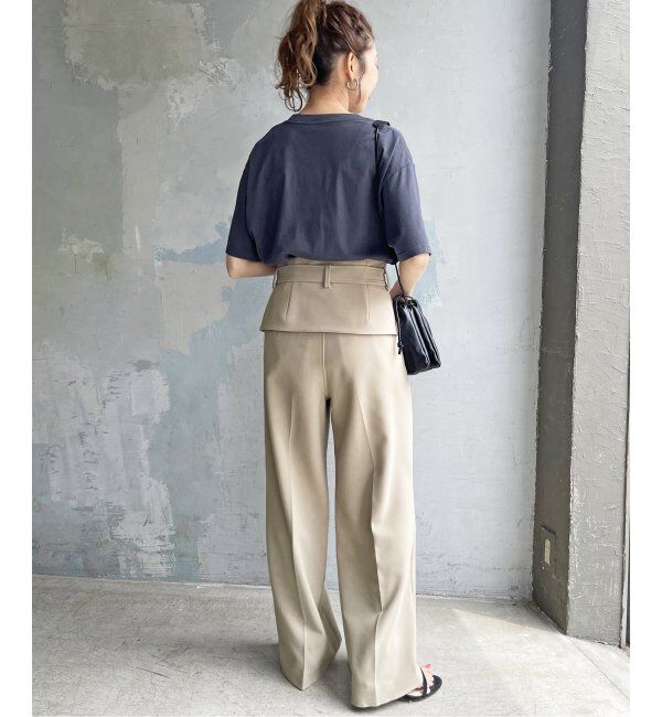 Spick and Span「ダブルクロスツータックパンツ」|スラックス|