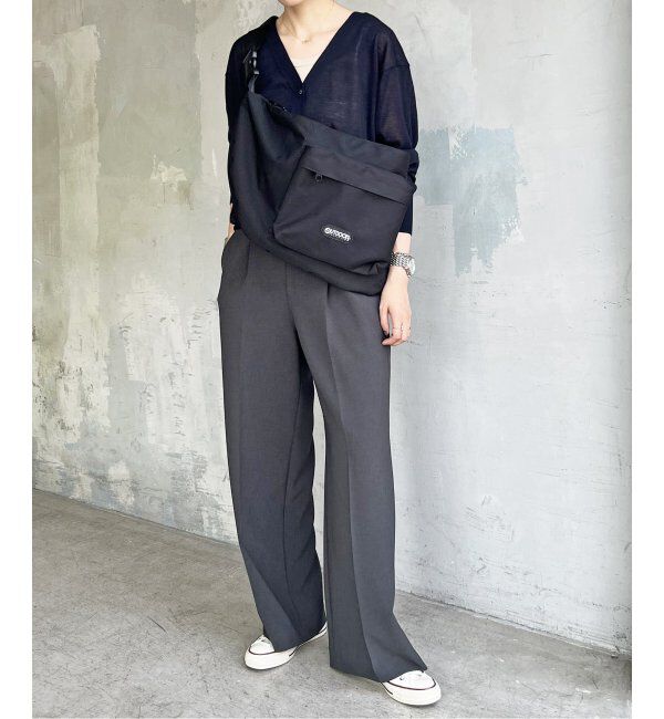 Spick and Span「ダブルクロスツータックパンツ」|スラックス|