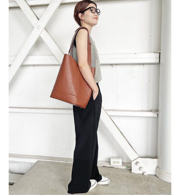 Spick and Span「ダブルクロスツータックパンツ」|スラックス|