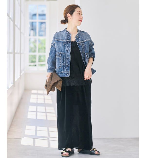 Spick and Span「《WEB限定 / 予約》5 1/2 2ND-LINE CROP ジャケット」|デニムジャケット|