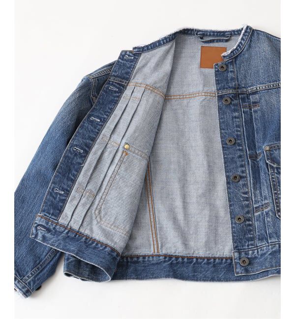 Spick and Span「《WEB限定 / 予約》5 1/2 2ND-LINE CROP ジャケット」|デニムジャケット|