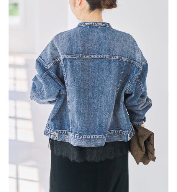 Spick and Span「《WEB限定 / 予約》5 1/2 2ND-LINE CROP ジャケット」|デニムジャケット|