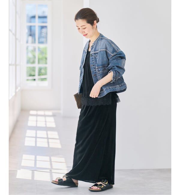 Spick and Span「《WEB限定 / 予約》5 1/2 2ND-LINE CROP ジャケット」|デニムジャケット|