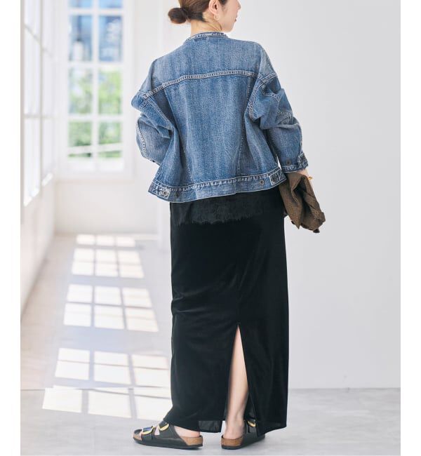 Spick and Span「《WEB限定 / 予約》5 1/2 2ND-LINE CROP ジャケット」|デニムジャケット|