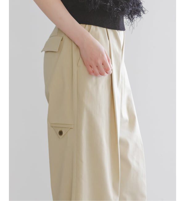 NOBLE「バックディテールツイルパンツ」|スラックス|