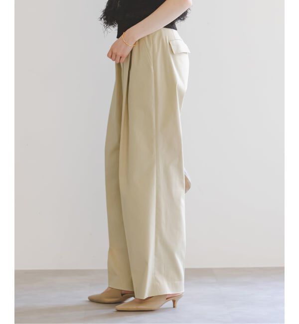 NOBLE「バックディテールツイルパンツ」|スラックス|