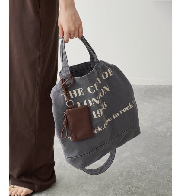 Spick and Span「《WEB限定 / 追加3予約》別注 CONTROL FREAK WASHED LOGOトート ミニポーチ付き」|トートバッグ|