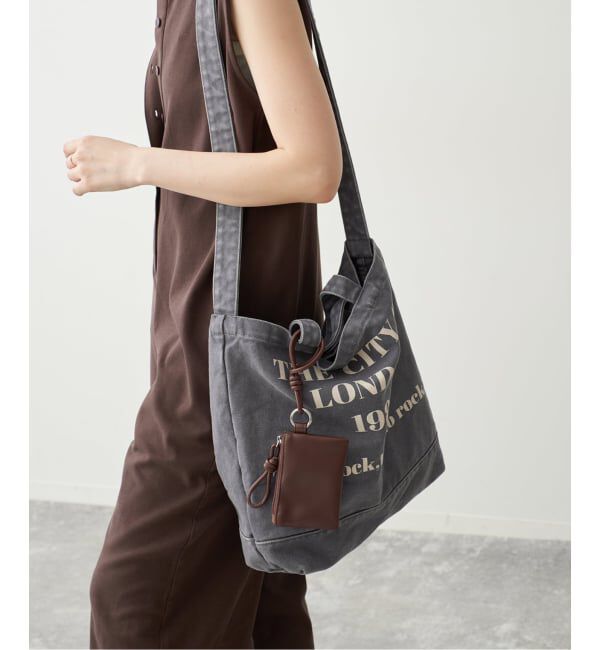 Spick and Span「《WEB限定 / 追加3予約》別注 CONTROL FREAK WASHED LOGOトート ミニポーチ付き」|トートバッグ|