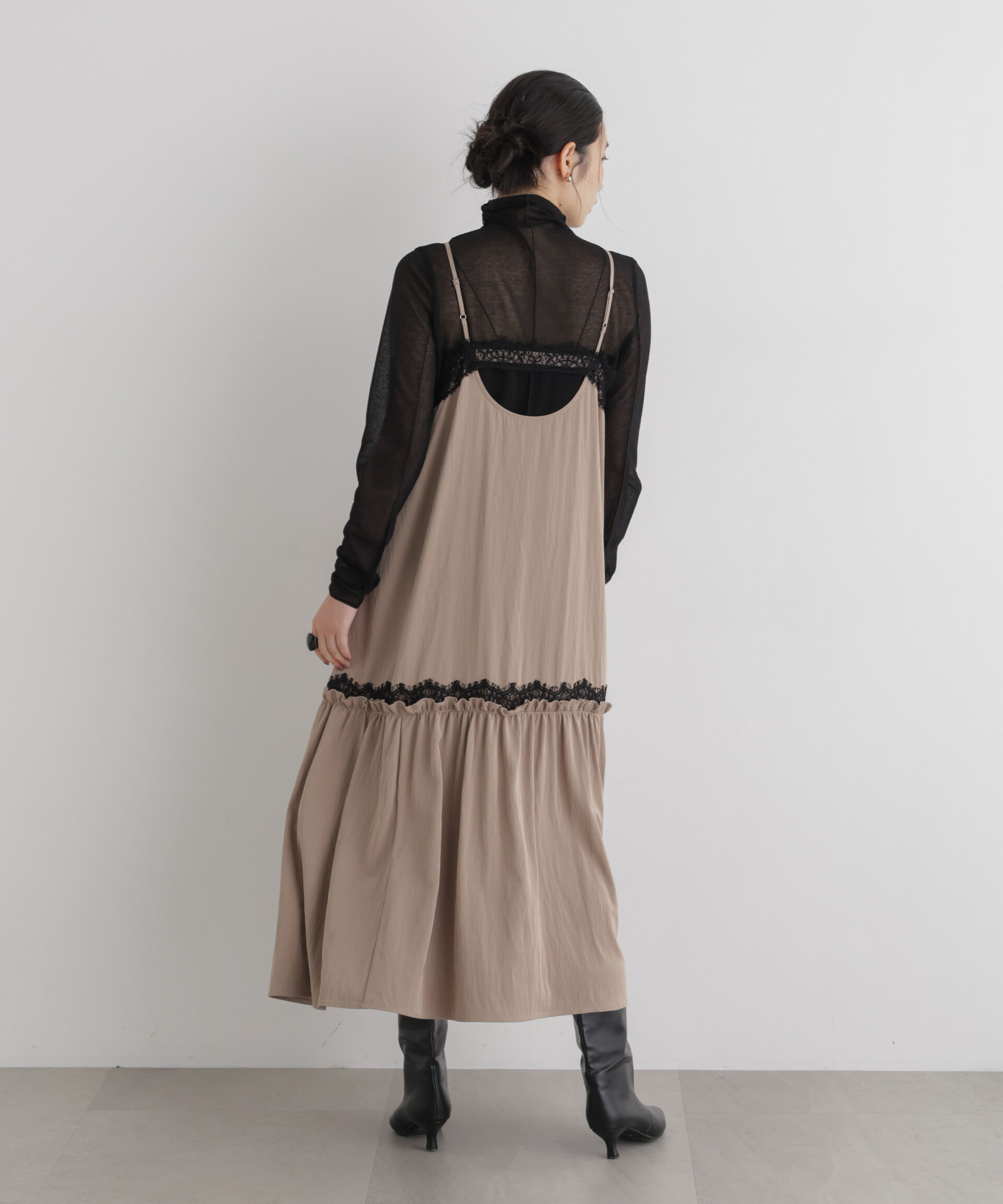 NANO universe「梨地シアータートルカットトップス」|Tシャツ・カットソー|