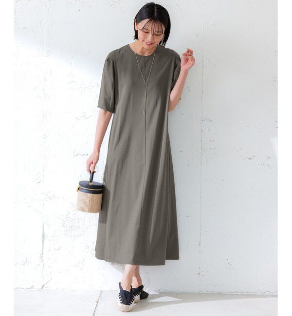 23区「【洗える】ALBINIコーコラン タックスリーブ ワンピース」|ワンピース|