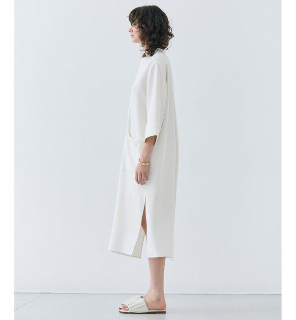 BEIGE,「【洗える】RUE / クロスオーバーVネックワンピース」|ワンピース|