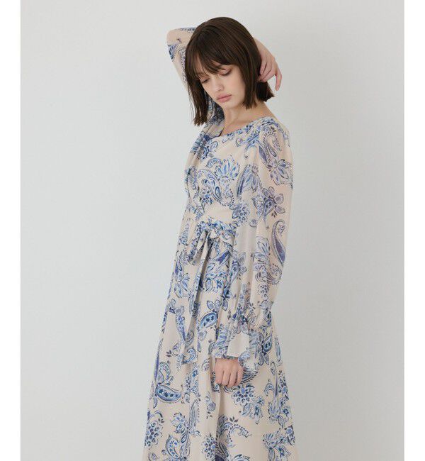 GRACE CONTINENTAL「ペイズリーカシュクールワンピース」|ワンピース|