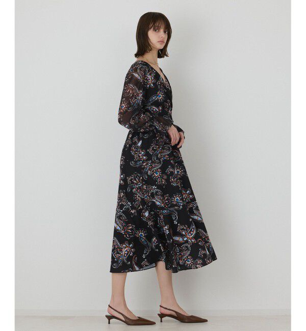 GRACE CONTINENTAL「ペイズリーカシュクールワンピース」|ワンピース|