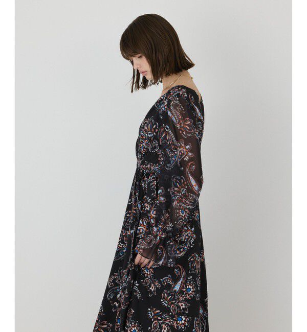GRACE CONTINENTAL「ペイズリーカシュクールワンピース」|ワンピース|