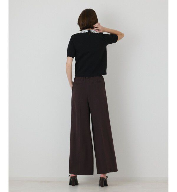 GRACE CONTINENTAL「レースカラーラメニットトップ」|その他|
