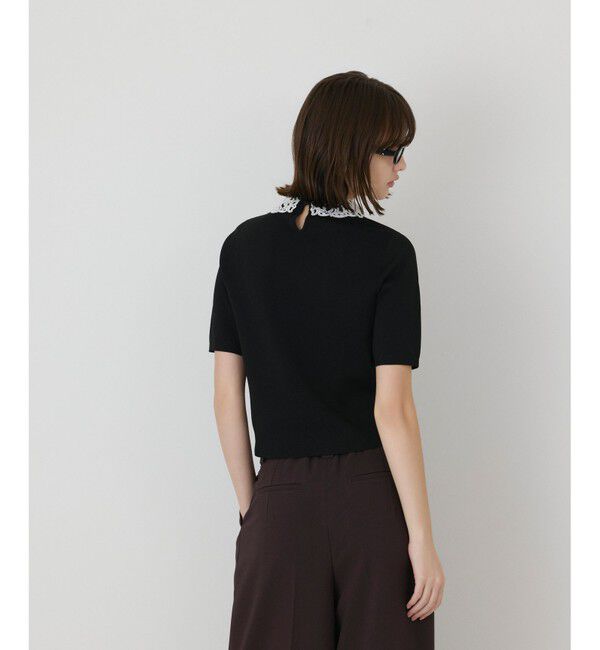 GRACE CONTINENTAL「レースカラーラメニットトップ」|その他|