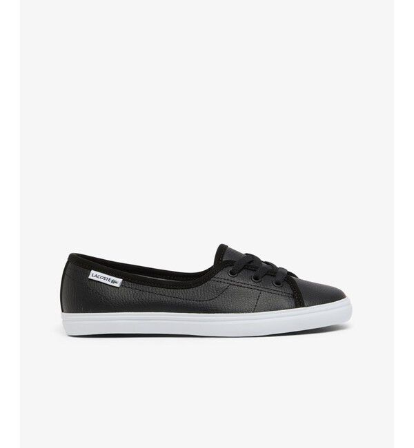 LACOSTE「レディース MEDIAN LTH 126 1 SFA バレエシューズ スニーカー」|スニーカー|ブラック&times;ホワイト