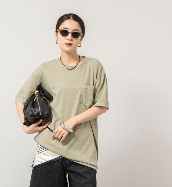 Rie Miller「BELOVED MYLITTLE ガーメントダイポケＴシャツ」|Tシャツ・カットソー|