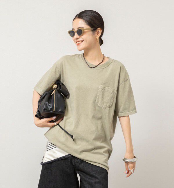 Rie Miller「BELOVED MYLITTLE ガーメントダイポケＴシャツ」|Tシャツ・カットソー|