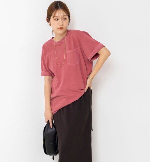 Rie Miller「BELOVED MYLITTLE ガーメントダイポケＴシャツ」|Tシャツ・カットソー|