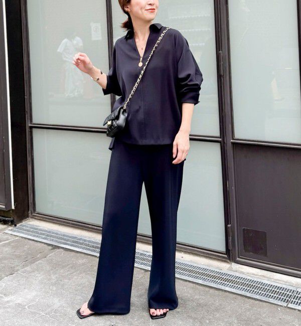 NOLLEY'S sophi「【NOLLEY&rsquo;S mgr.松葉別注・一部WEB限定色】《セットアップ》ツイルバイヤス洗練美脚パンツ」|その他|