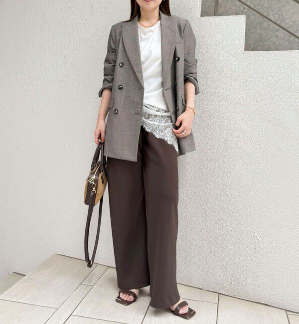 NOLLEY'S sophi「【NOLLEY&rsquo;S mgr.松葉別注・一部WEB限定色】《セットアップ》ツイルバイヤス洗練美脚パンツ」|その他|