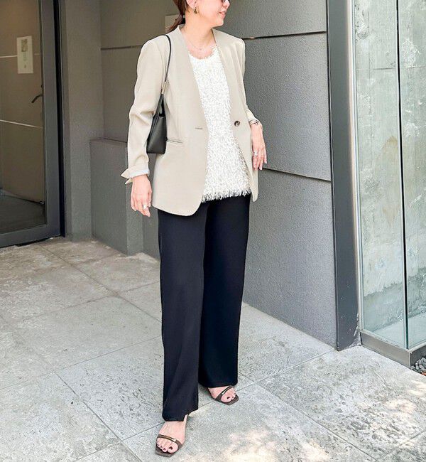 NOLLEY'S sophi「【NOLLEY&rsquo;S mgr.松葉別注・一部WEB限定色】《セットアップ》ツイルバイヤス洗練美脚パンツ」|その他|