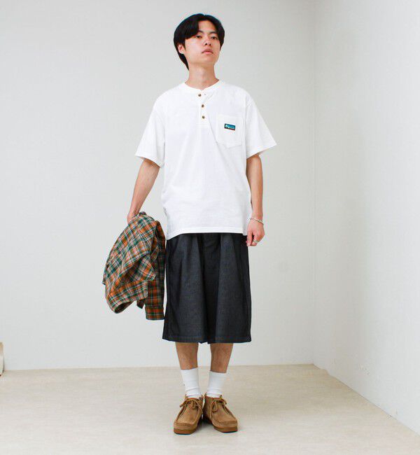 GLOSTER「【Franklin Climbing/フランクリンクライミング】ヘンリーネックラベルTシャツ」|Tシャツ・カットソー|