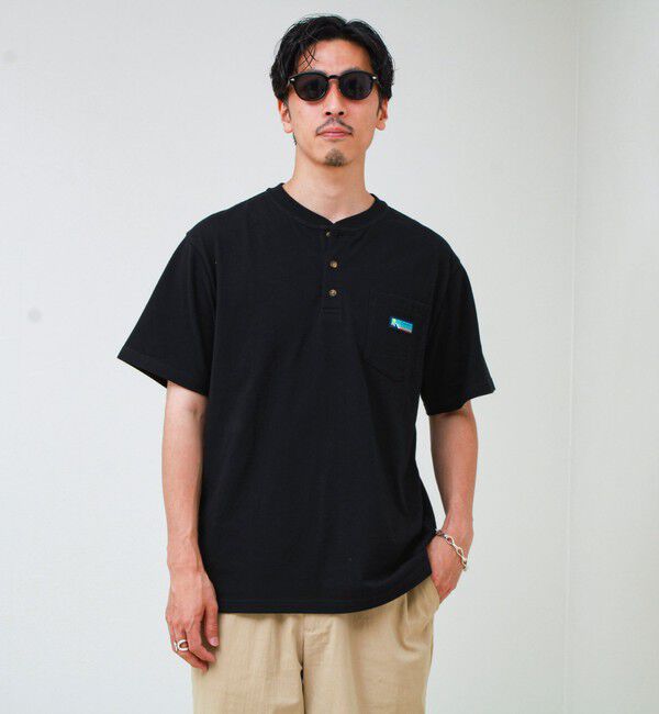 GLOSTER「【Franklin Climbing/フランクリンクライミング】ヘンリーネックラベルTシャツ」|Tシャツ・カットソー|