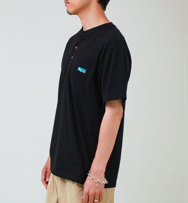 GLOSTER「【Franklin Climbing/フランクリンクライミング】ヘンリーネックラベルTシャツ」|Tシャツ・カットソー|