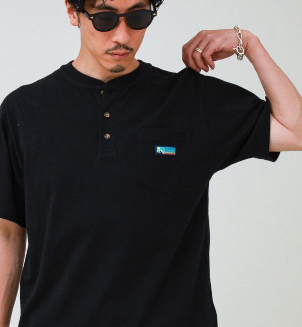 GLOSTER「【Franklin Climbing/フランクリンクライミング】ヘンリーネックラベルTシャツ」|Tシャツ・カットソー|