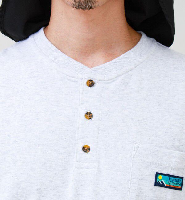 GLOSTER「【Franklin Climbing/フランクリンクライミング】ヘンリーネックラベルTシャツ」|Tシャツ・カットソー|