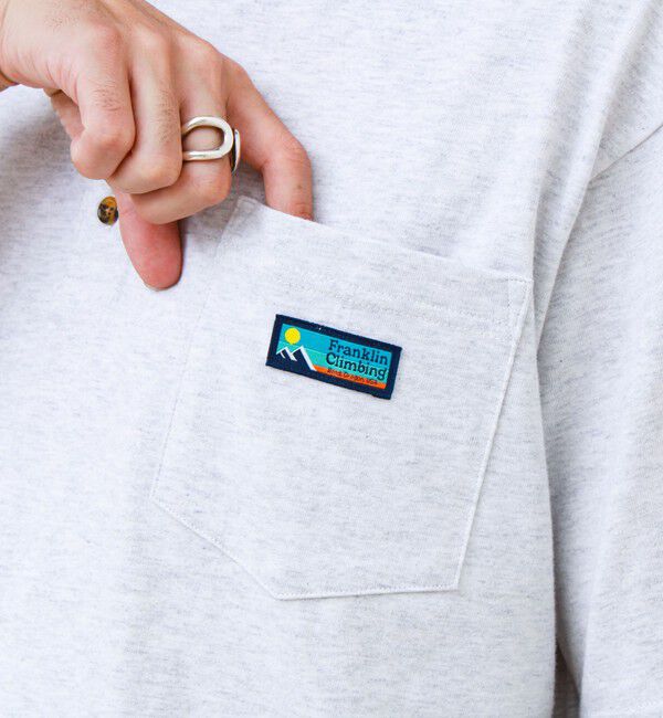 GLOSTER「【Franklin Climbing/フランクリンクライミング】ヘンリーネックラベルTシャツ」|Tシャツ・カットソー|