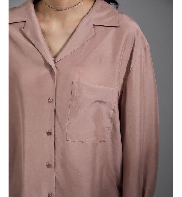 SALON adam et rope'「[25AW]GENTLE SILK オープンカラーシャツ / セットアップ対応・洗える」|シャツ・ブラウス|
