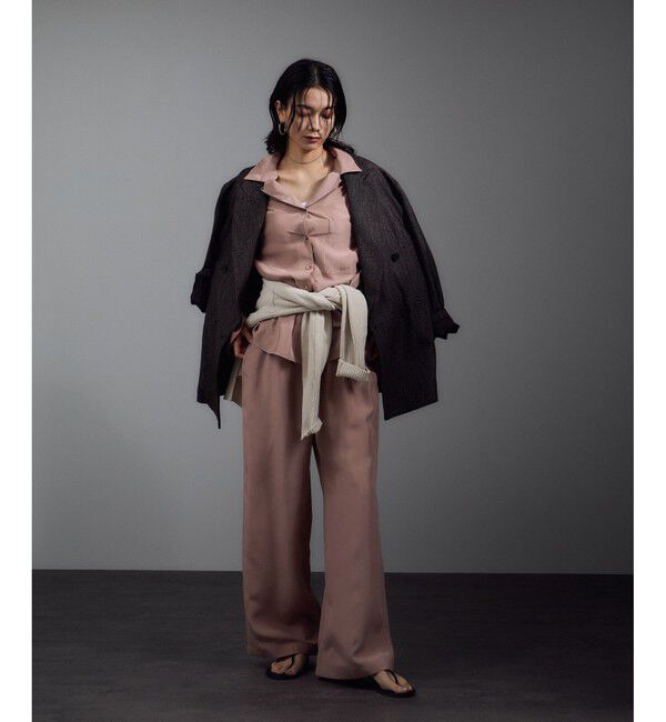 SALON adam et rope'「[25AW]GENTLE SILK オープンカラーシャツ / セットアップ対応・洗える」|シャツ・ブラウス|