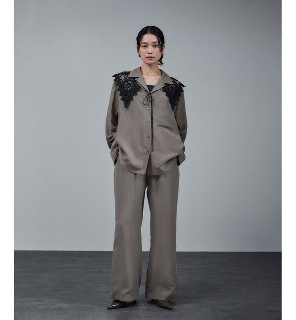 SALON adam et rope'「[25AW]GENTLE SILK オープンカラーシャツ / セットアップ対応・洗える」|シャツ・ブラウス|