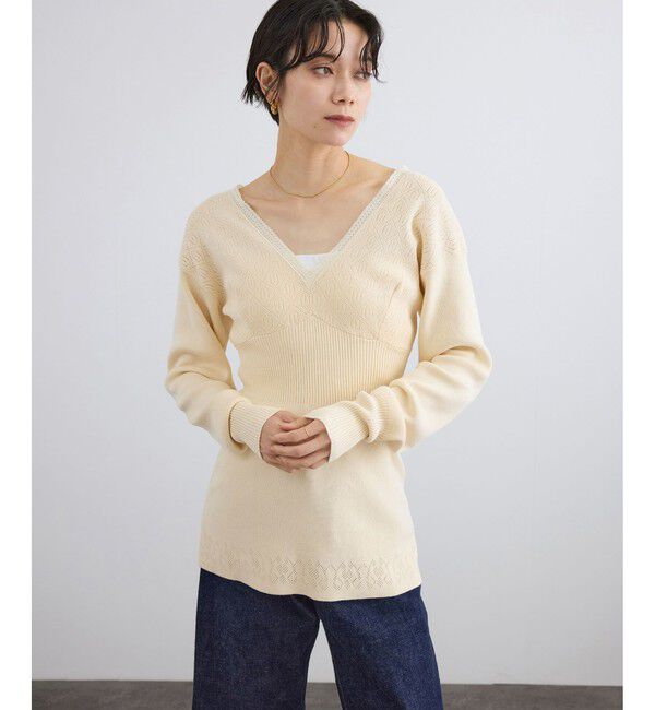 SALON adam et rope'「【crinkle crinkle crinkle】geometric jacquard knit」|ニット・セーター|