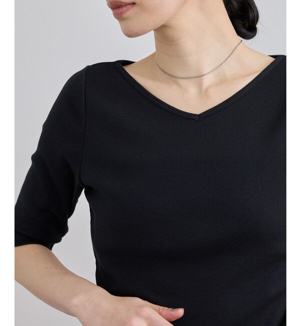 SALON adam et rope'「ハイウェットテレコ2WAYネックT」|Tシャツ・カットソー|