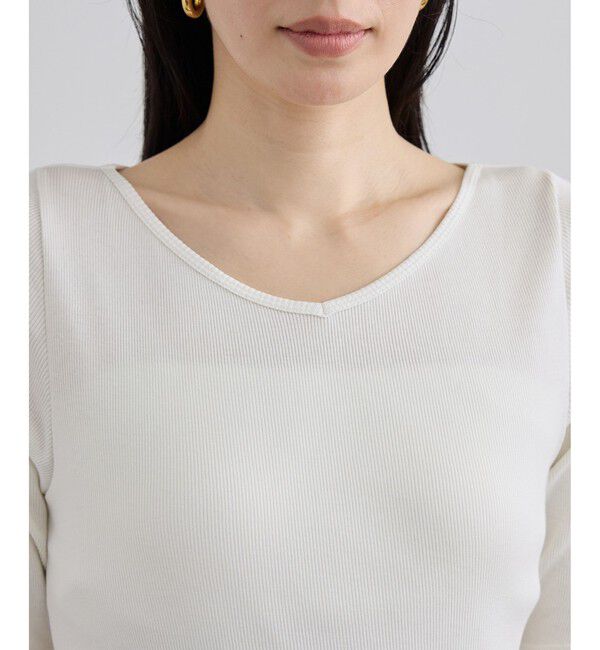 SALON adam et rope'「ハイウェットテレコ2WAYネックT」|Tシャツ・カットソー|