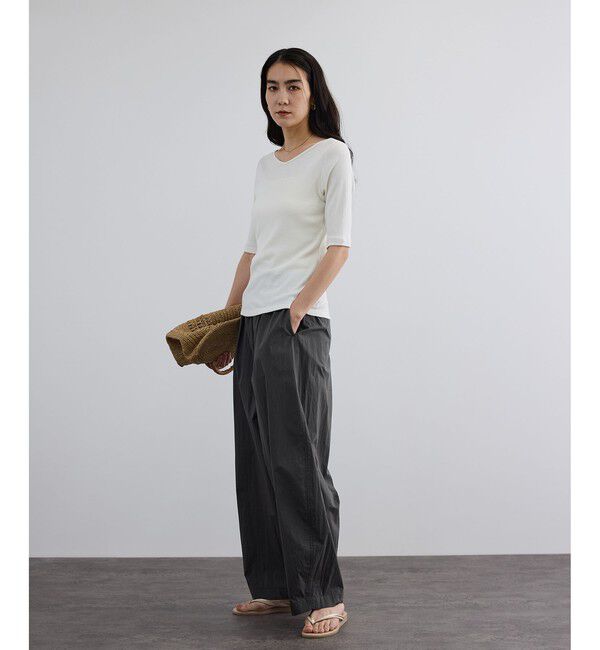 SALON adam et rope'「ハイウェットテレコ2WAYネックT」|Tシャツ・カットソー|