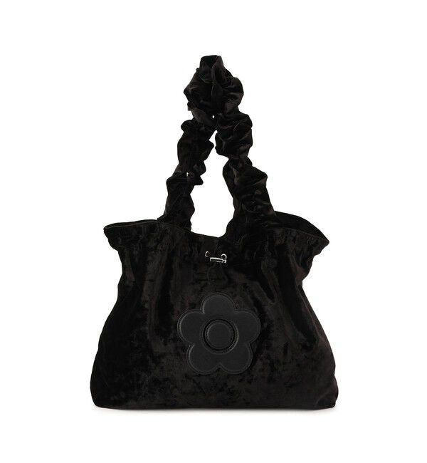 VIS「【MARY QUANT&times;VIS】フリルハンドルベロアトートバッグ」|トートバッグ|