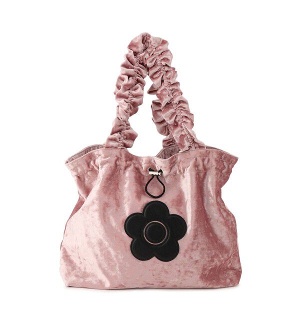 VIS「【MARY QUANT&times;VIS】フリルハンドルベロアトートバッグ」|トートバッグ|