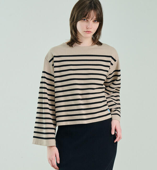 ORCIVAL「ORCIVAL | ラッセル ボートネック ワイドセーラーTシャツ WOMEN」|Tシャツ・カットソー|BEIGE系1