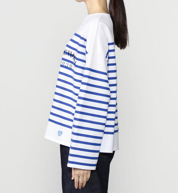 ORCIVAL「ORCIVAL | ラッセル プリント ボートネックワイドバスクTシャツ WOMEN」|Tシャツ・カットソー|