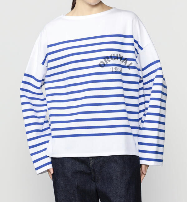 ORCIVAL「ORCIVAL | ラッセル プリント ボートネックワイドバスクTシャツ WOMEN」|Tシャツ・カットソー|