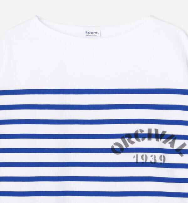 ORCIVAL「ORCIVAL | ラッセル プリント ボートネックワイドバスクTシャツ WOMEN」|Tシャツ・カットソー|