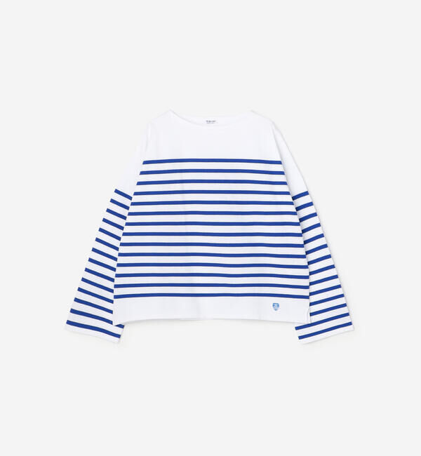 ORCIVAL「ORCIVAL | ラッセル ボートネック ワイドセーラーTシャツ WOMEN」|Tシャツ・カットソー|BLUE系1