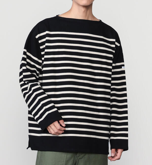 ORCIVAL「ORCIVAL | ラッセル ボートネック ワイドセーラーTシャツ MEN」|Tシャツ・カットソー|BLACK系1