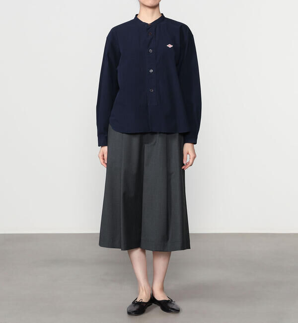 DANTON「DANTON | バンドカラー 長袖シャツ SOLID WOMEN」|シャツ・ブラウス|