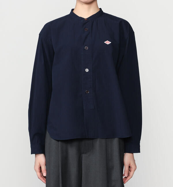 DANTON「DANTON | バンドカラー 長袖シャツ SOLID WOMEN」|シャツ・ブラウス|